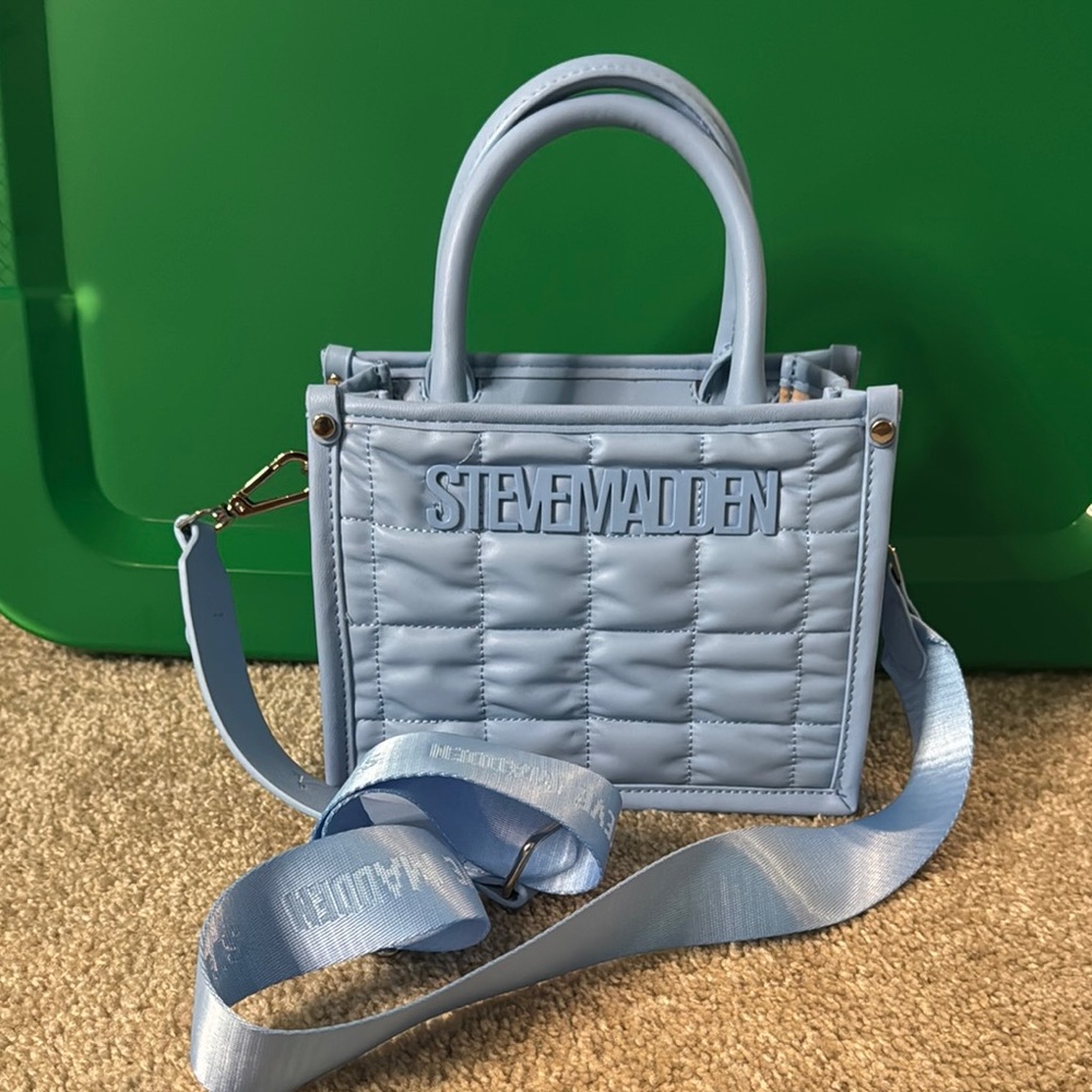 Steve Madden Light Blue Quilted Women's Bag